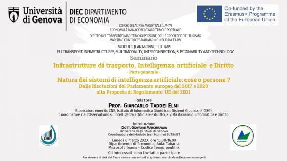 Locandina seminario lunedì 6 marzo 2023