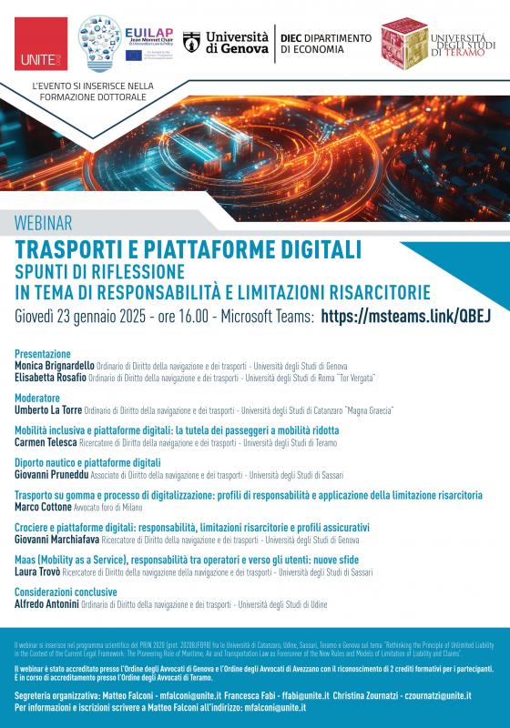Locandina webinar 23 gennaio 2025