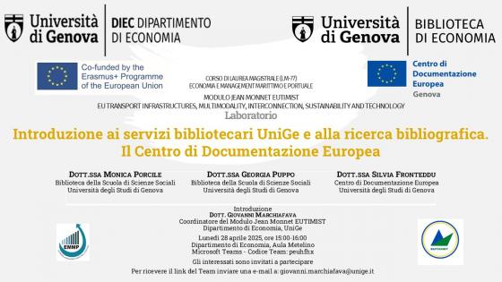 Locandina laboratorio 28 aprile 2025 Modulo Jean Monnet EUTIMIST